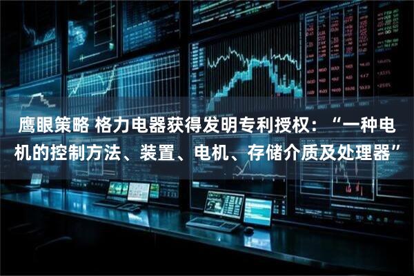 鹰眼策略 格力电器获得发明专利授权：“一种电机的控制方法、装置、电机、存储介质及处理器”